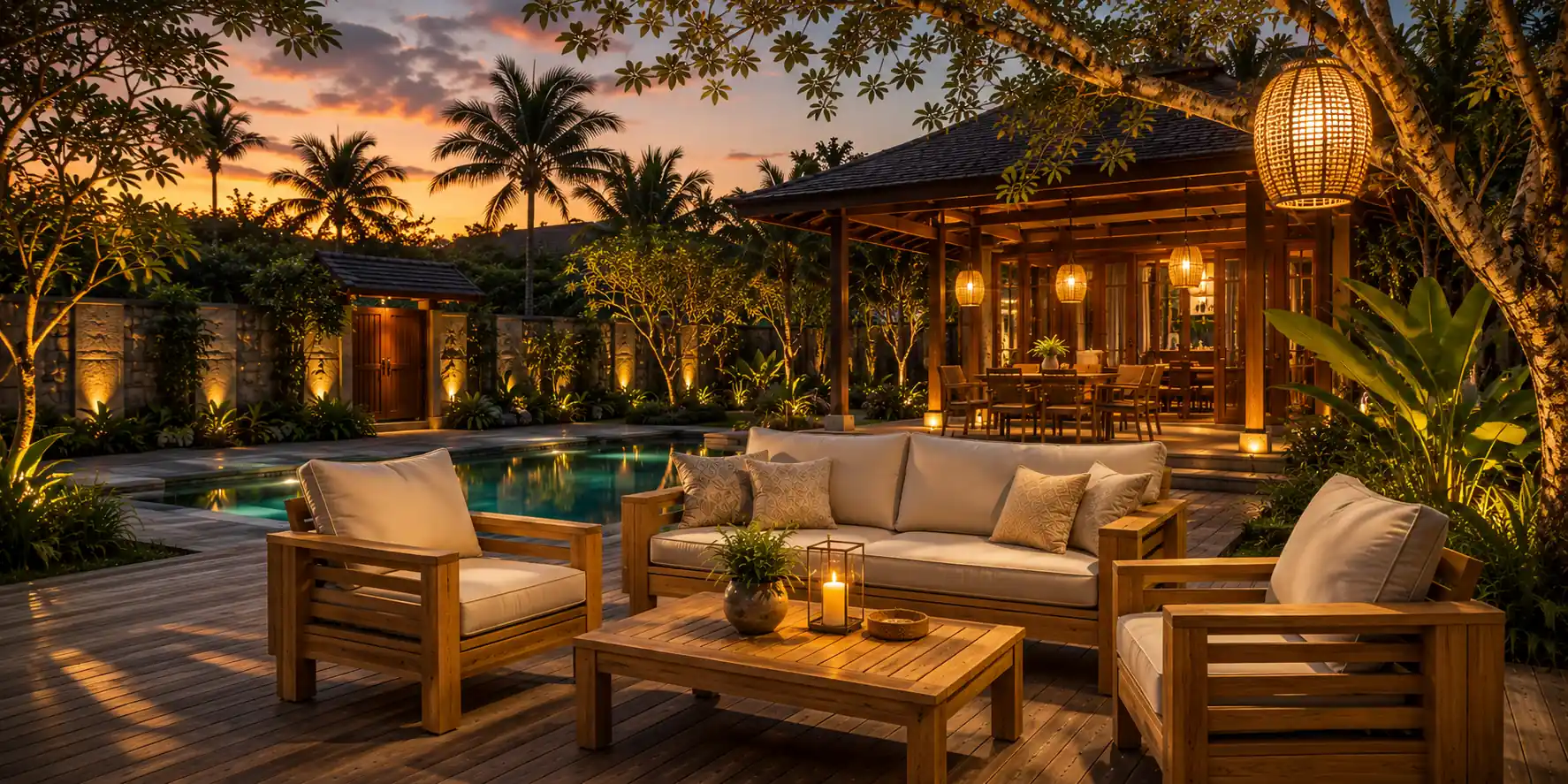 Premium Architectural Teak Garden Furniture Layout